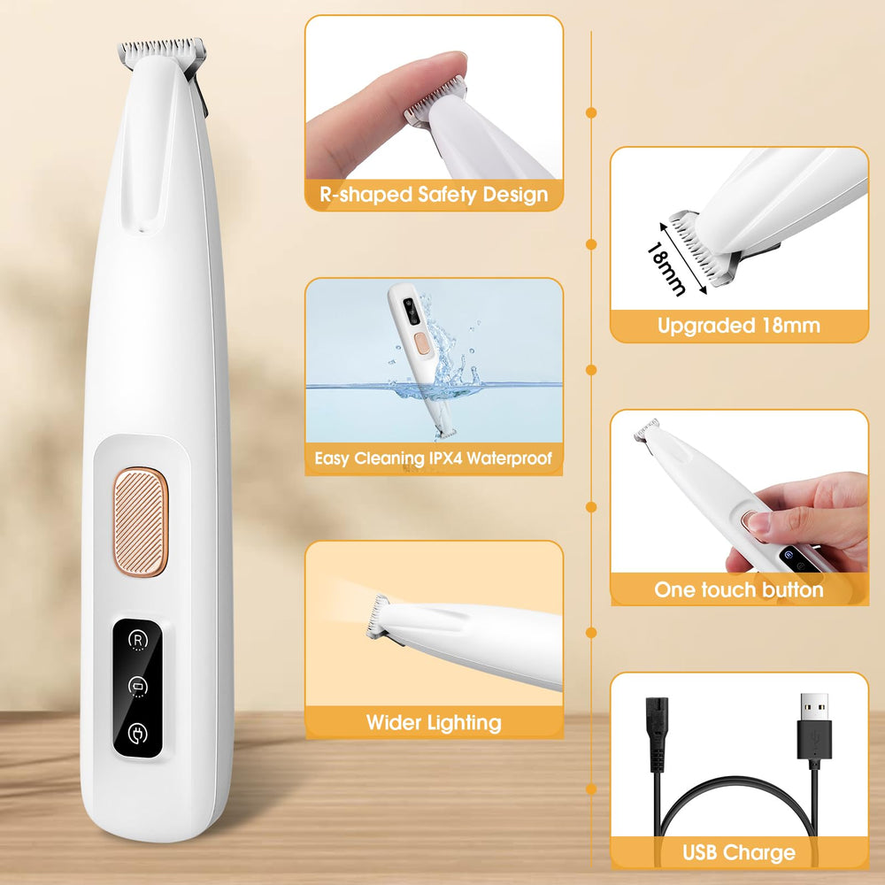 Palksky grooming kit includes lubricant, brush, and charging cable.