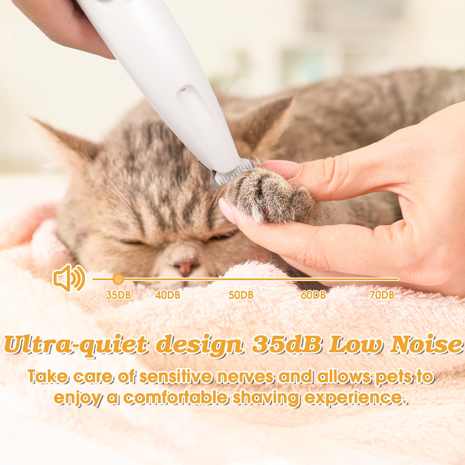 Palksky paw trimmer features LED front light for precise trimming.