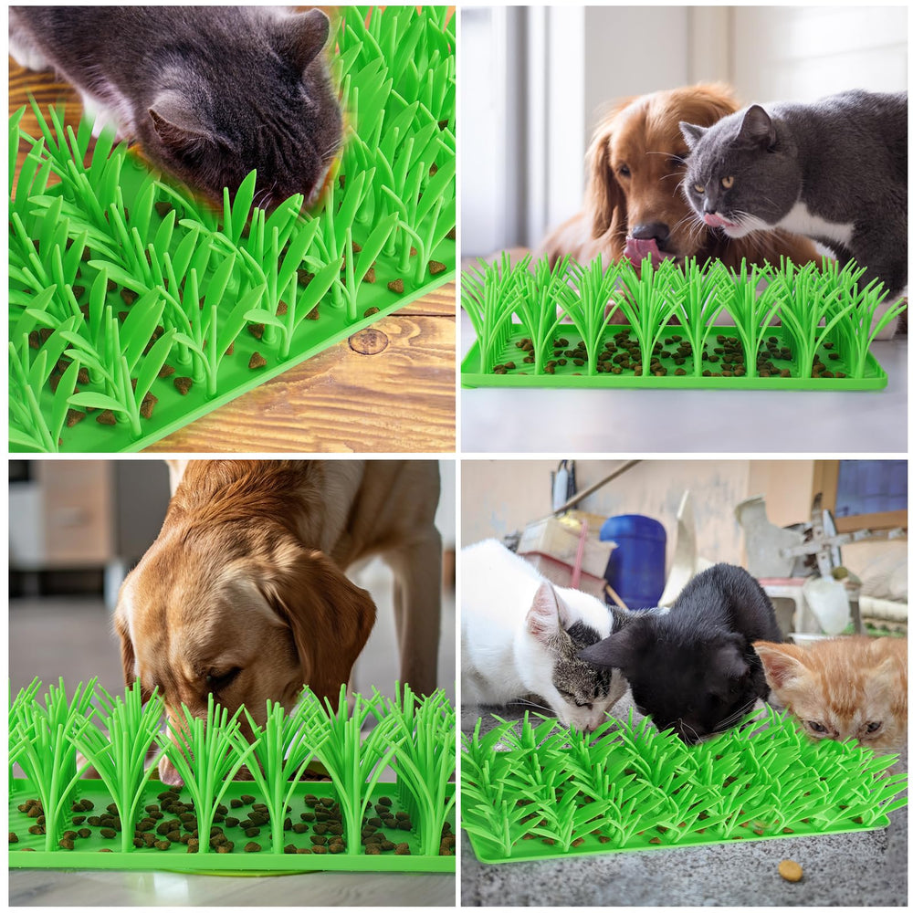 Palksky green cat grass mat image showcases sustainable indoor enrichment.