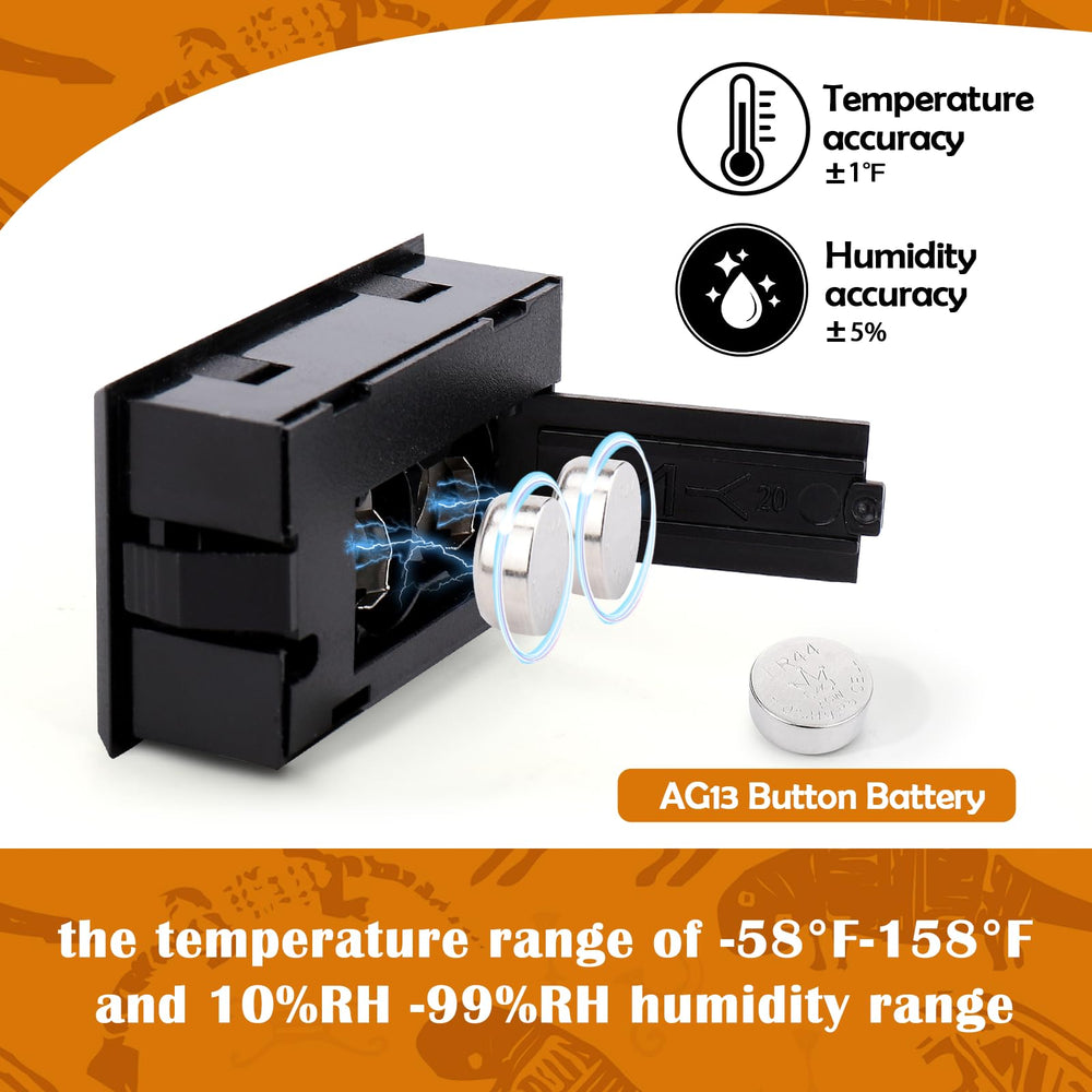 Palksky thermometer humidity gauge battery-inside design ready to use