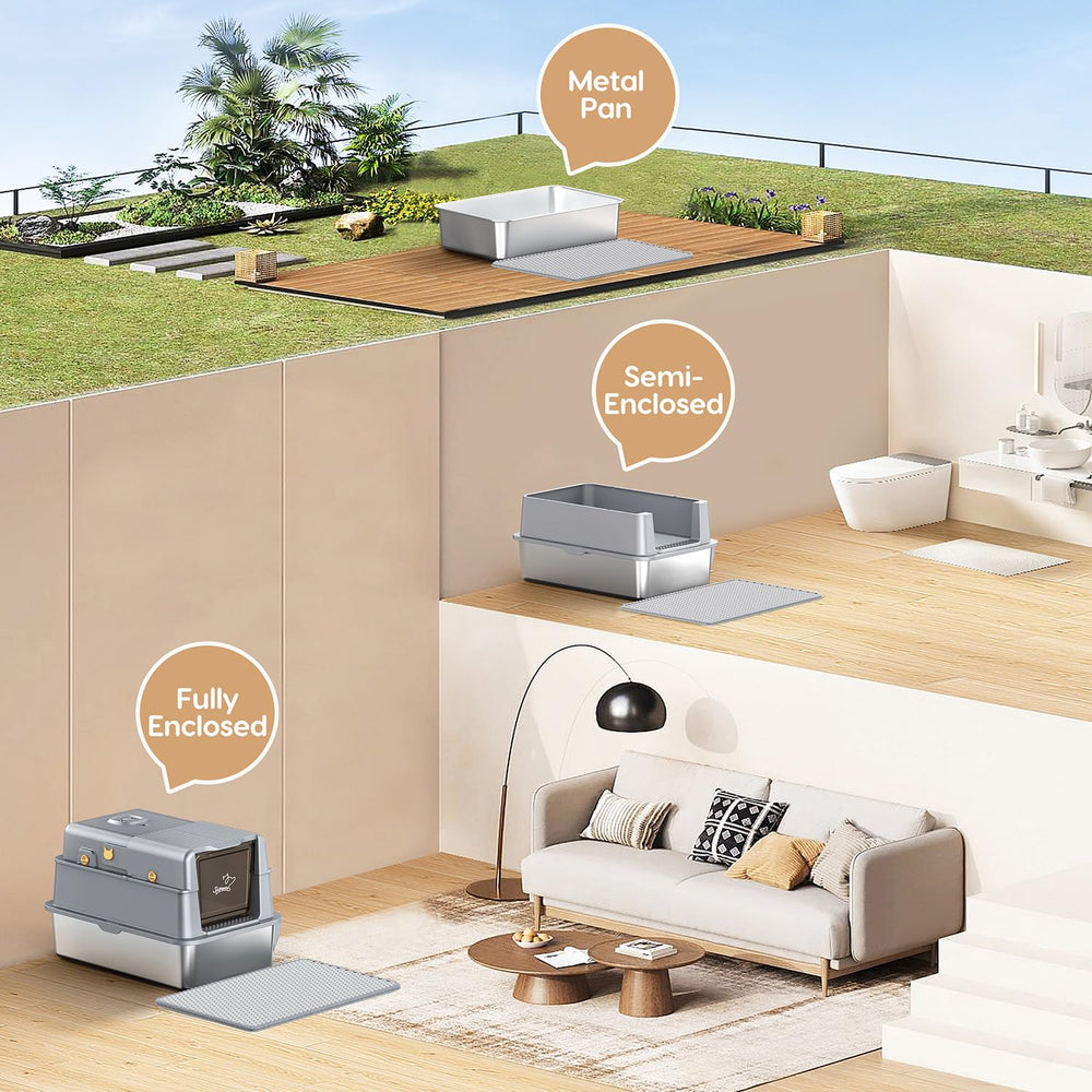 PalNests L7 Pro includes scoop and mat for straightforward cleanup.