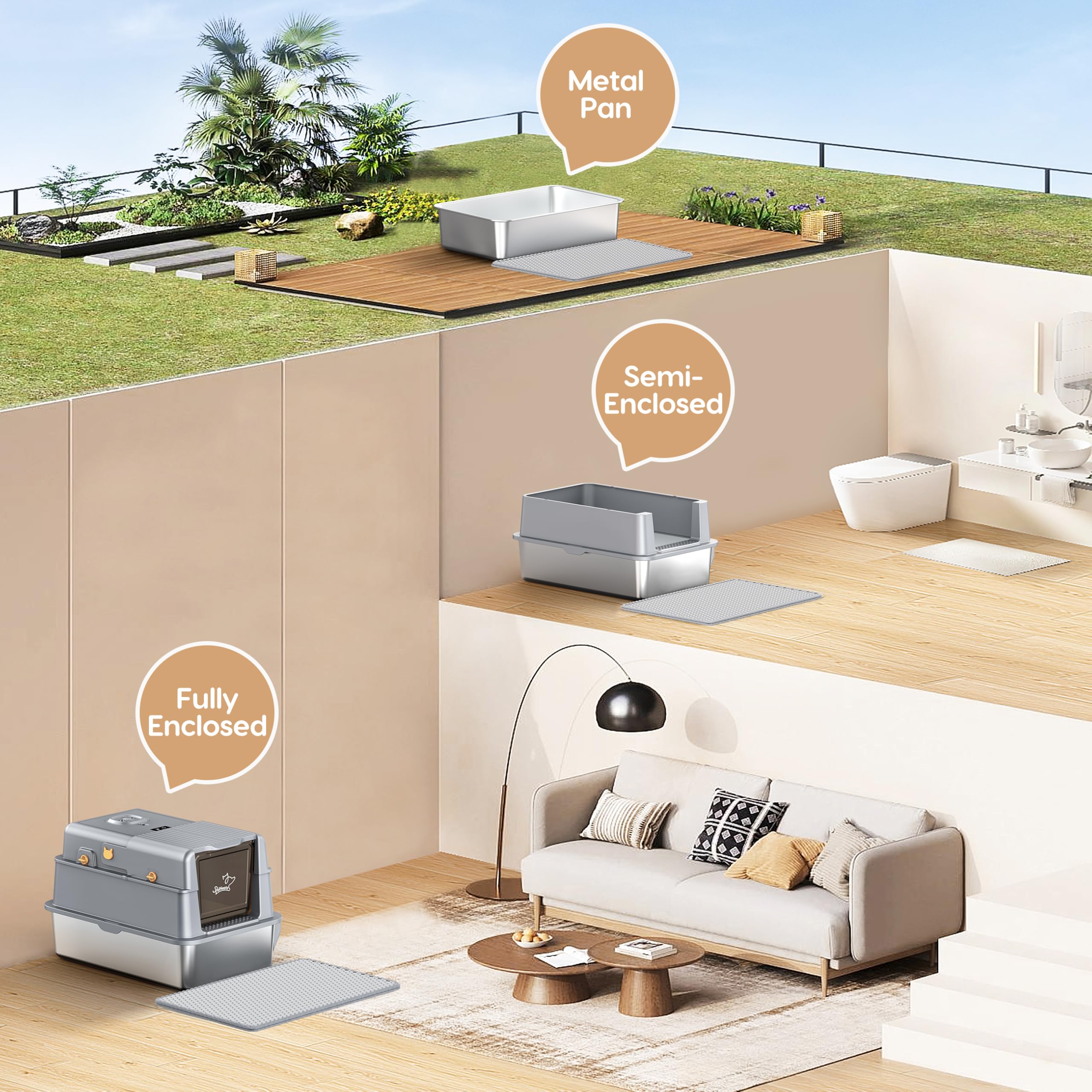 PalNests L7 Ultra durable stainless steel resists rust and scratches.