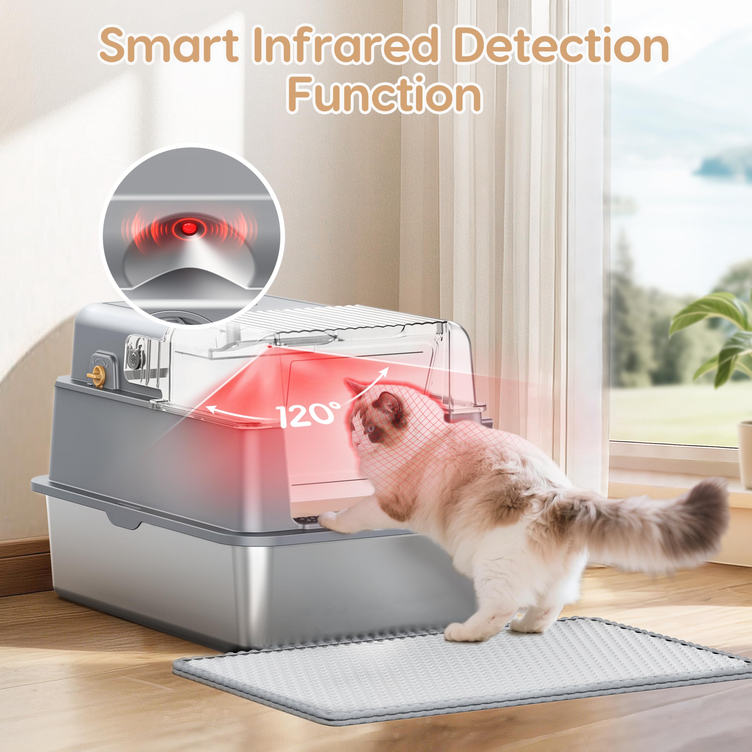 PalNests L7 Ultra flip-top design eases cleaning without full lid removal.