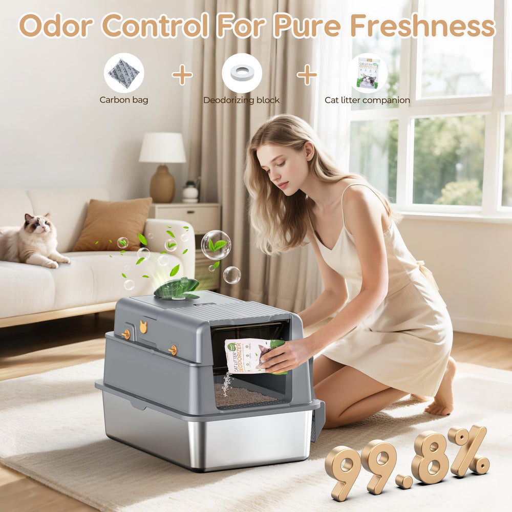 PalNests L7 Ultra two-tier litter mat minimizes tracking and waste.