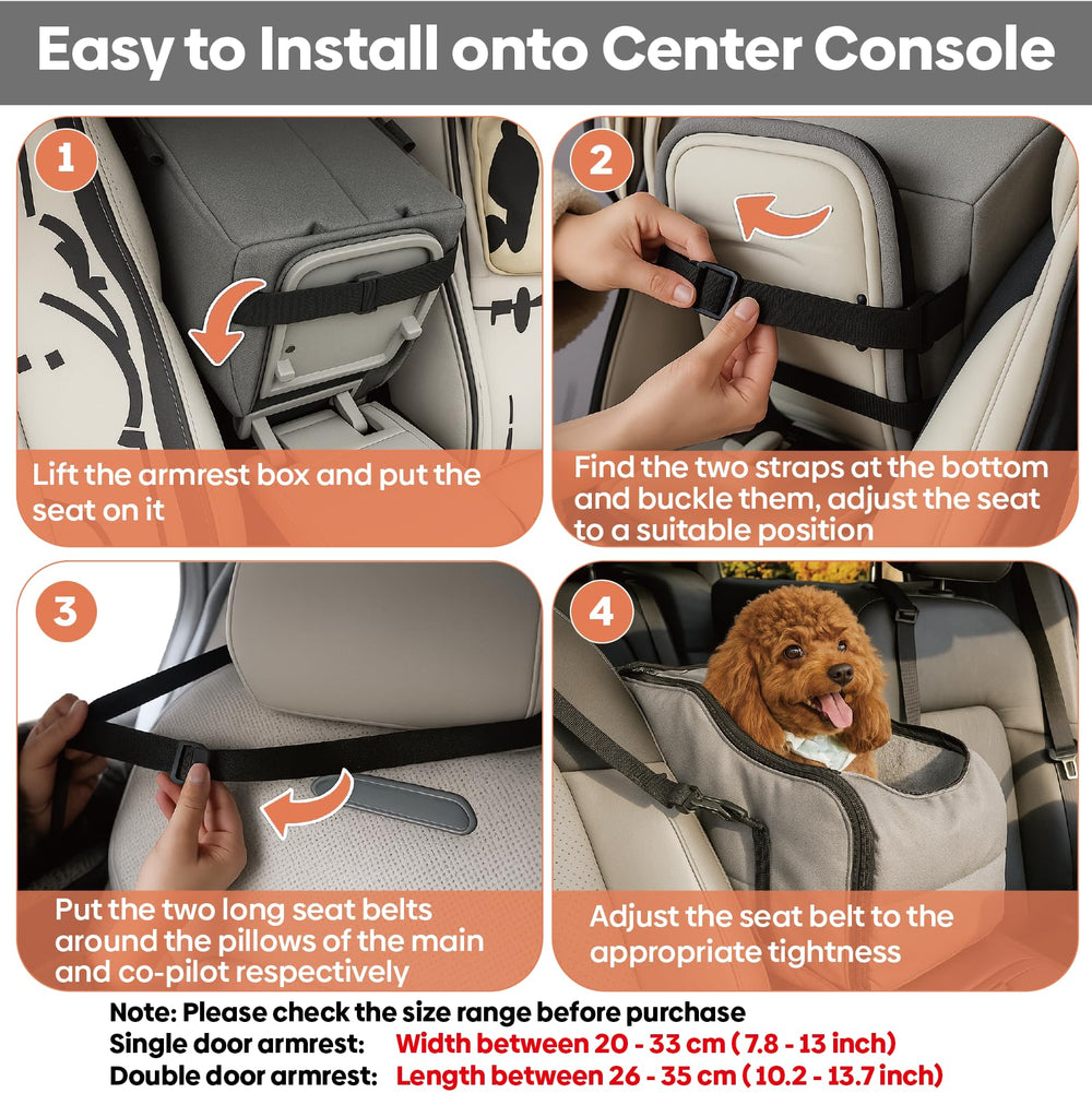 Palsway adjustable safety tether with large hook anchors your pet securely during rides.