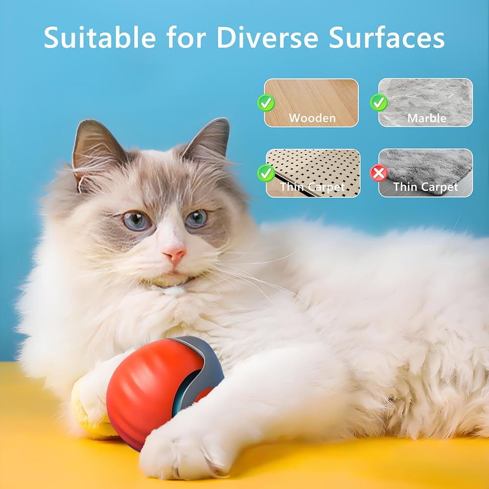 Pamerco Rechargeable Cat Toy blue showing USB charging for quick daily play sessions.