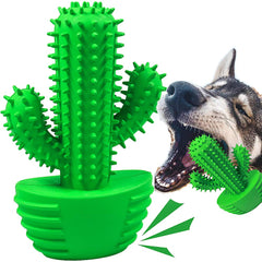 Pamlulu dog chew toy bristle toothbrush shows dental-cleaning action during play.