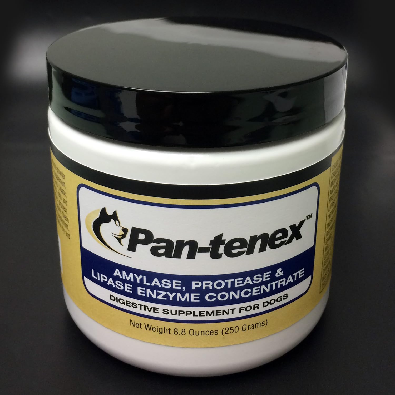 Pan-tenex digestive enzymes for dogs in a bottle supports meal-time digestion with high potency.
