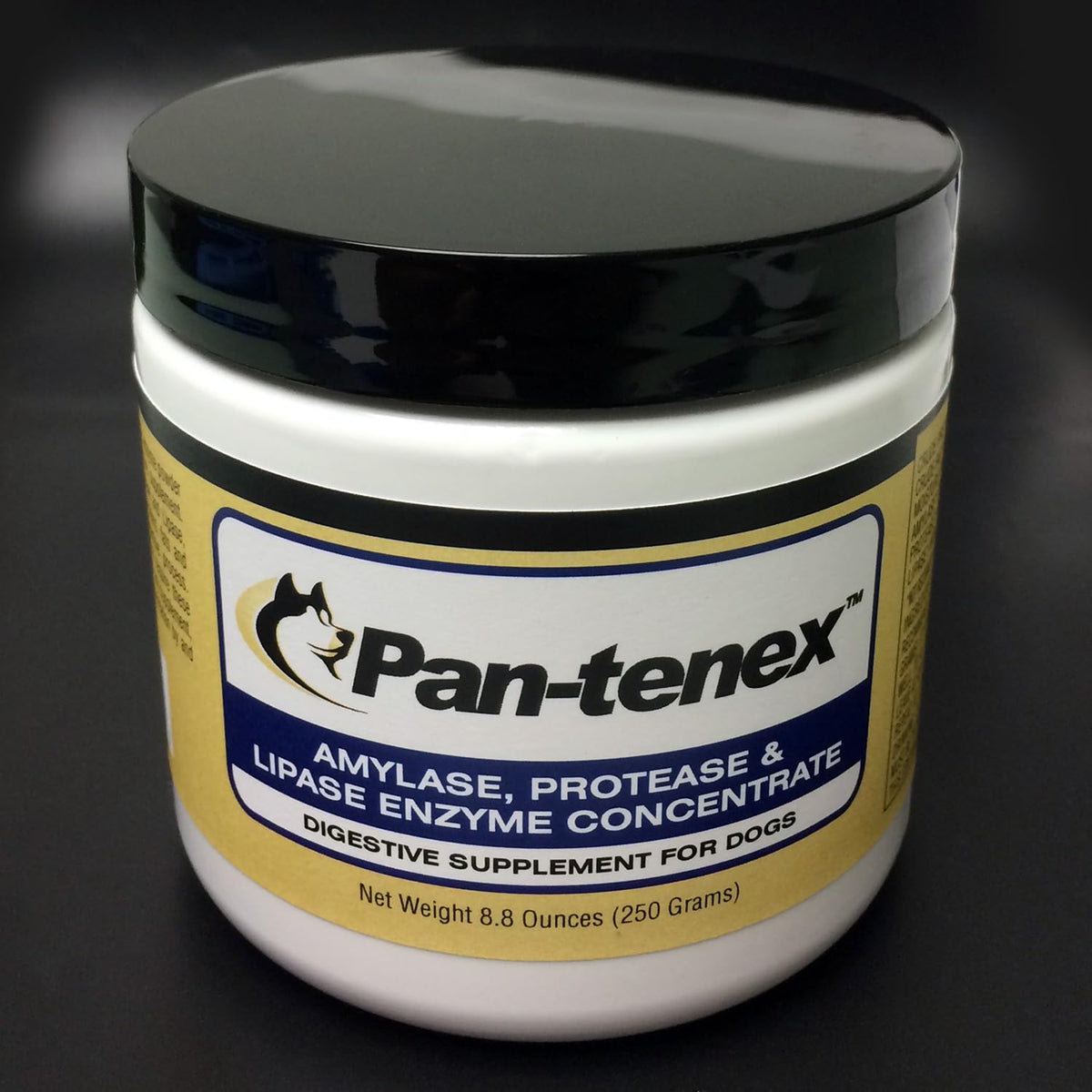 Pan-tenex digestive enzymes for dogs in a bottle supports meal-time digestion with high potency.