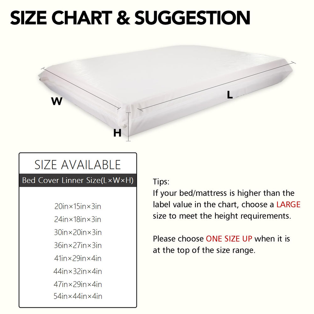 Panabana dog bed liner care instructions: cold wash and no ironing waterproof layer.