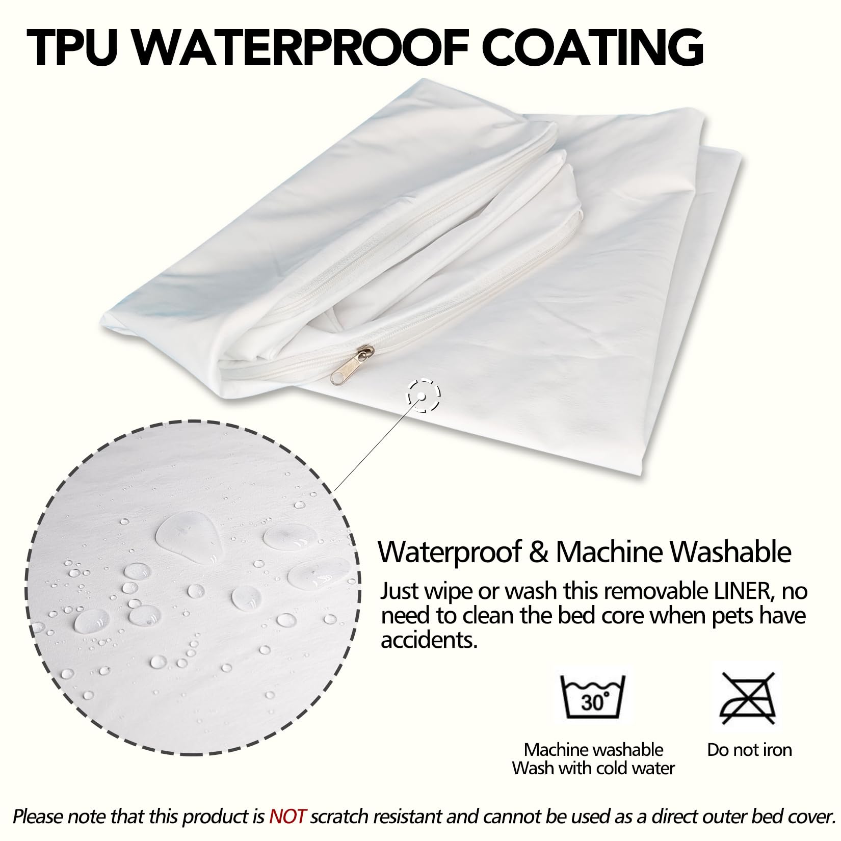 Panabana washable dog bed liner 47x29 inches for easy cleaning.
