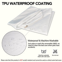 Panabana washable dog bed liner 47x29 inches for easy cleaning.