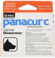 Panacur C packaging front shows parasite control for dogs.
