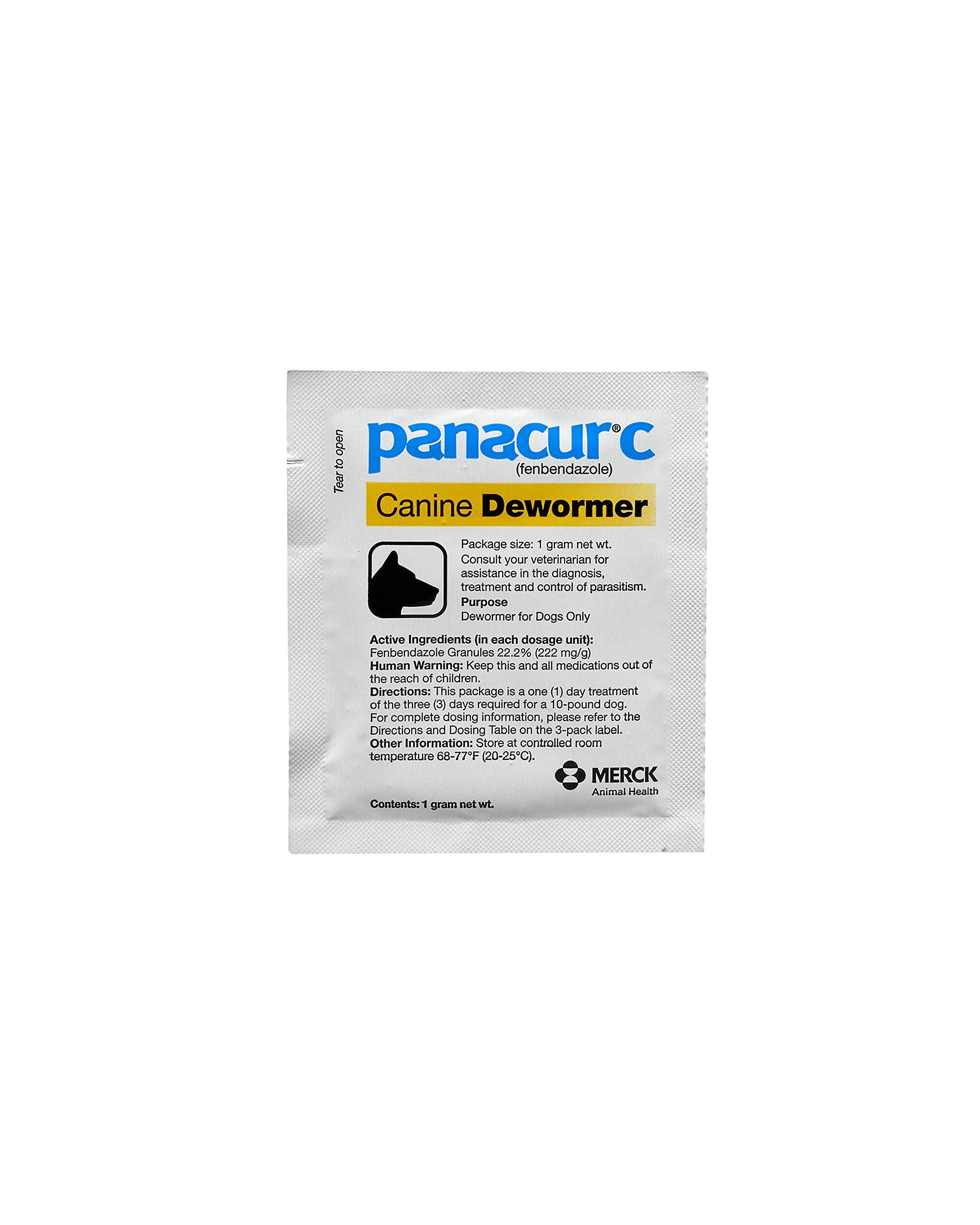 Panacur C packaging notes safety for pregnant dams during use.