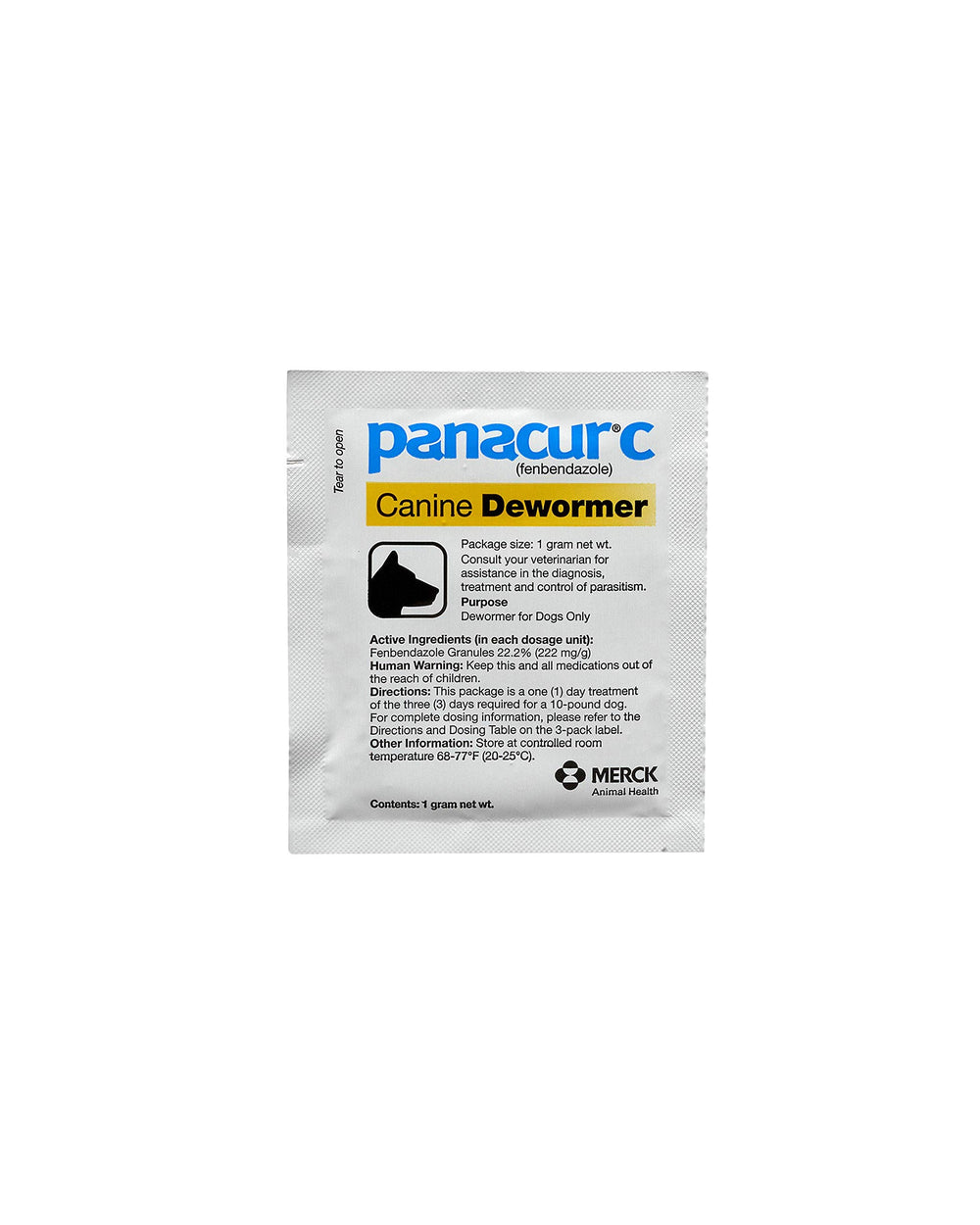 Panacur C packaging notes safety for pregnant dams during use.