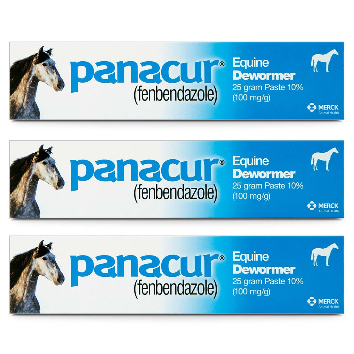 Panacur horse paste 3pack packaging for easy routine worming