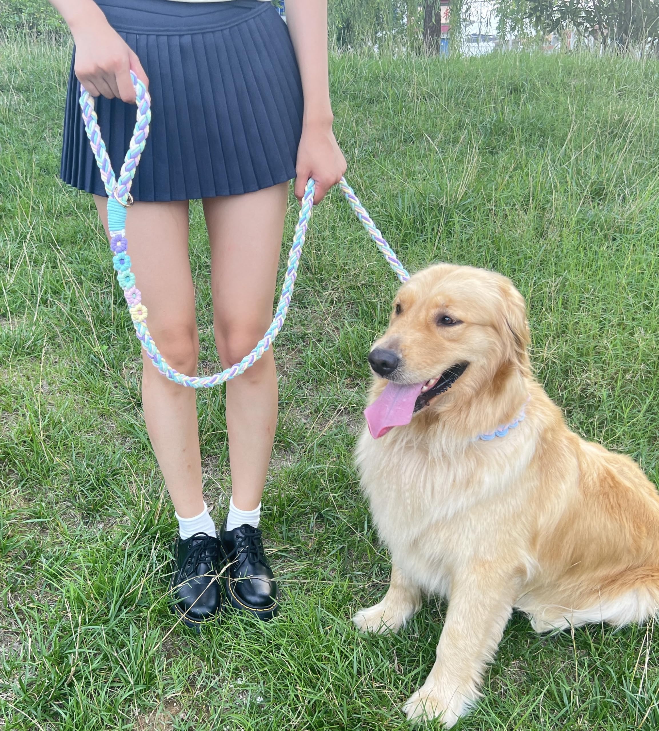 Panda Jianghu braided cotton leash highlights durable craftsmanship for all weather