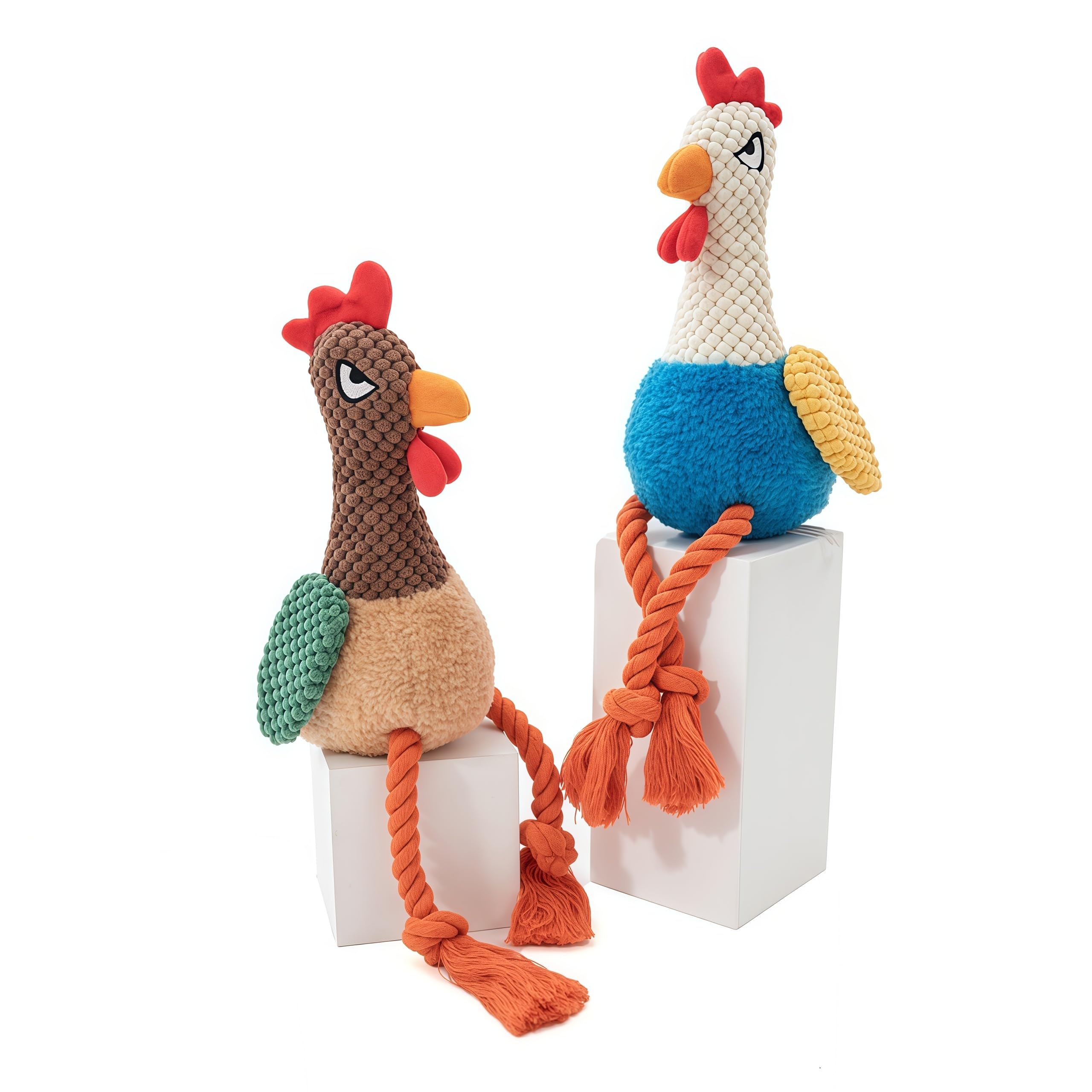 PandySarp plush chicken toy crinkle-ears adds tactile variety and audible engagement