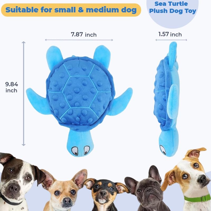 PandySarp stuffing-free sea turtle toy with no-mess design for easy cleanup