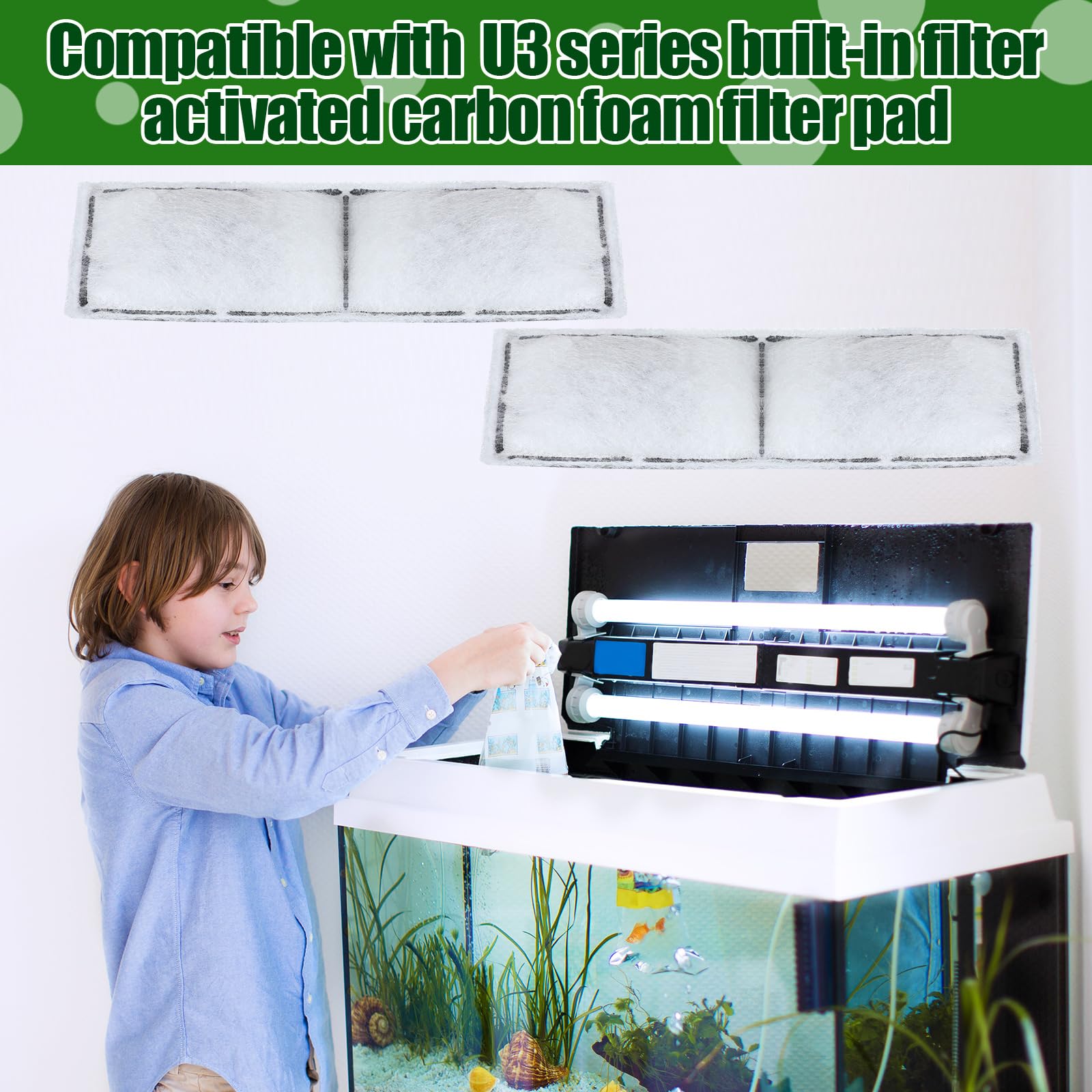 Pangda aquarium water-quality-improvement image suggests clearer, healthier-looking tank water.