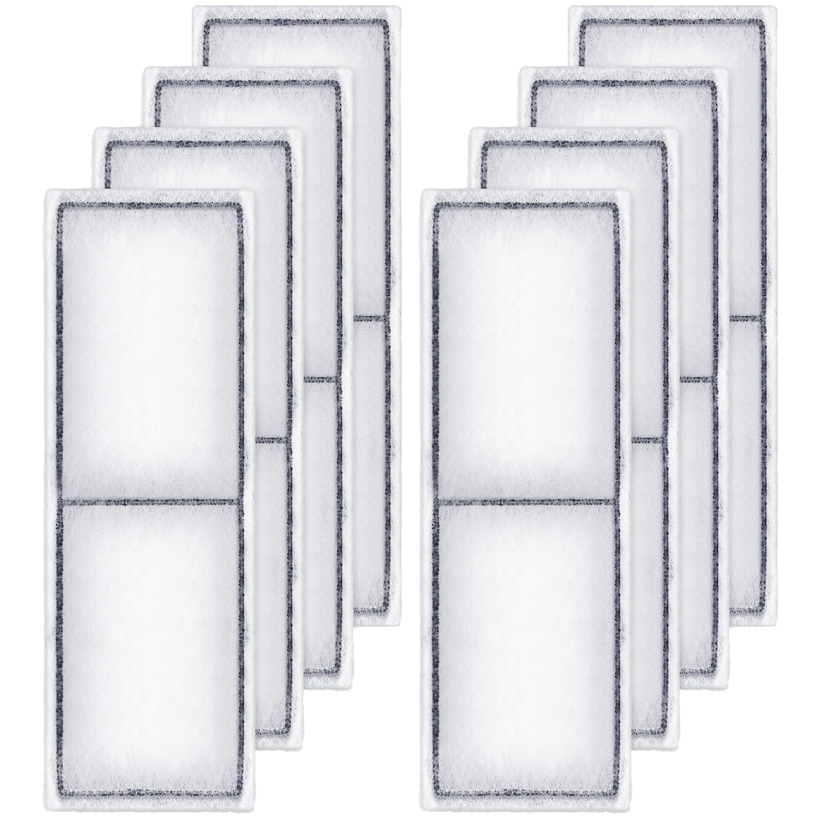 Pangda carbon filter pad foam 8-pack ready to replace U3 filters for improved filtration.
