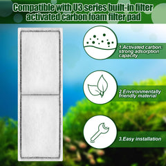 Pangda U3 filter pad compatibility image shows easy replacement for reliable aquarium filtration.