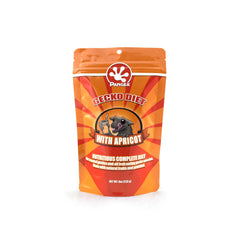 Pangea Fruit Mix Apricot packaging front highlights a complete crested gecko diet for healthy feeding.
