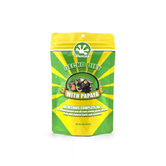 Pangea Gecko Diet with Papaya real fruits closeup shows ripe banana and papaya