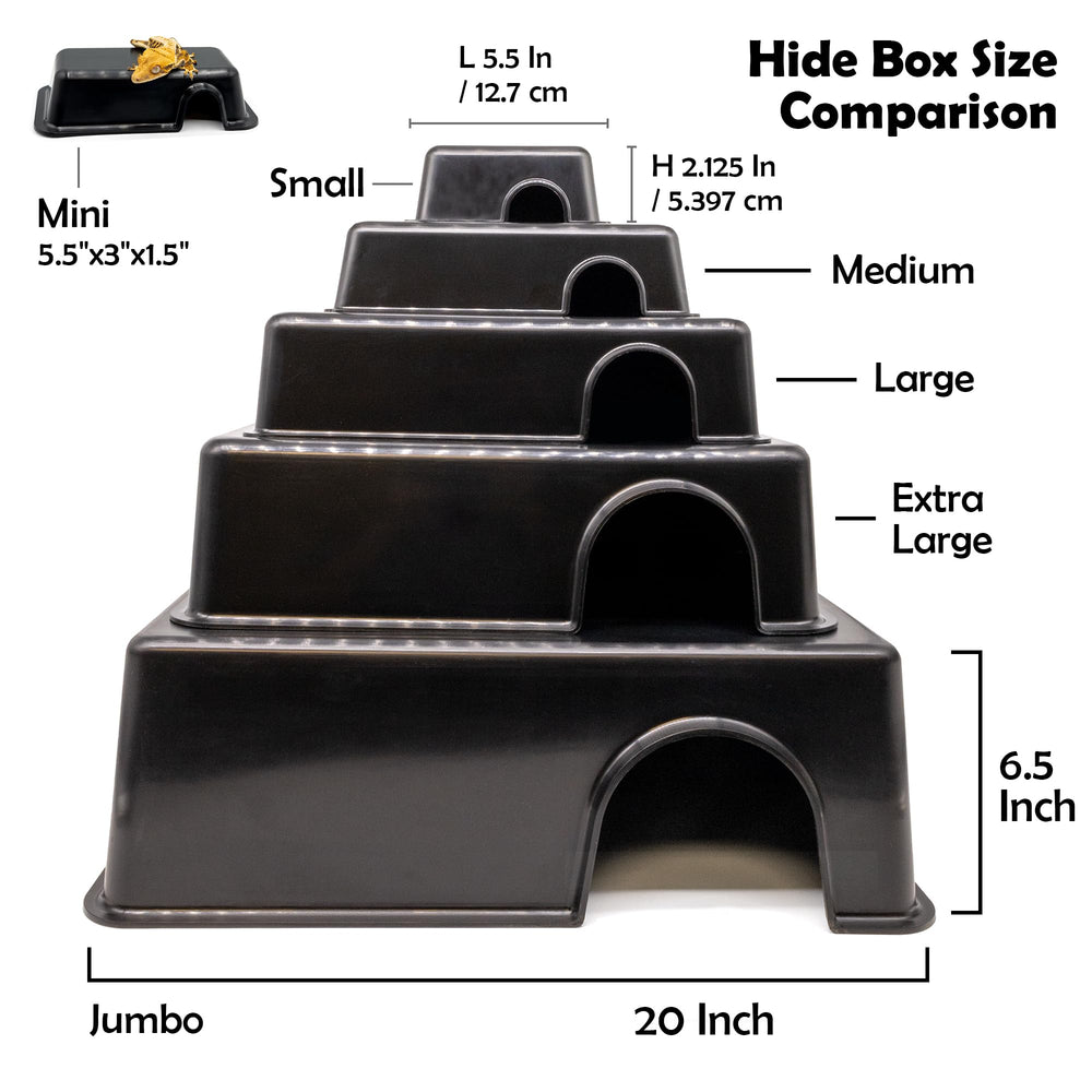 Pangea Reptile Hide Box easy-clean non-porous surface supports quick maintenance.