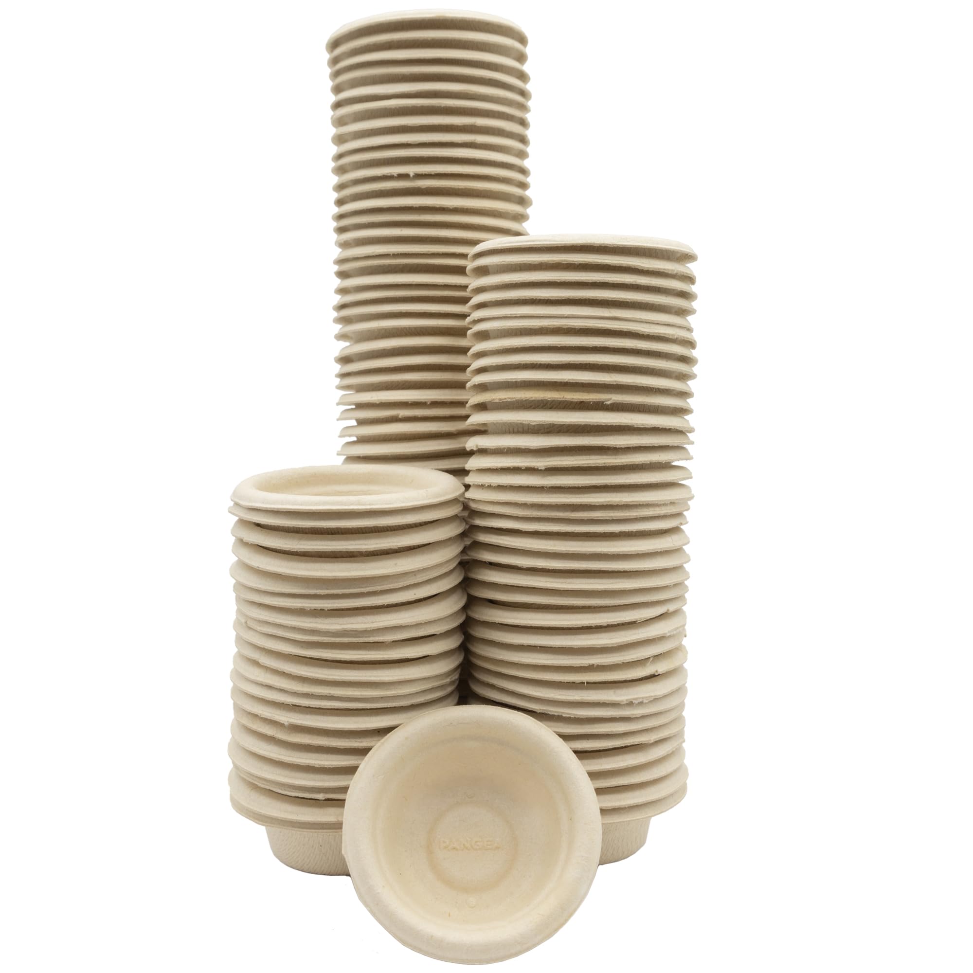 Pangea small 0.5oz paper Gecko cups packaging showcases disposable convenience.