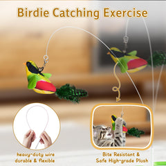 PANRIO flying-bird-with-wand offers aerial play for active cats