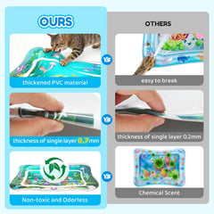 PANRIO water mat demonstrates durable surface built to withstand scratching.