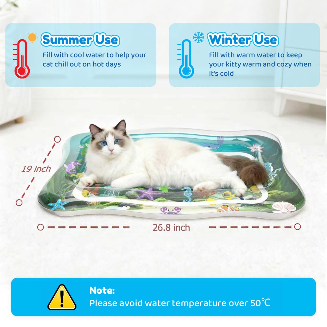 Diagram of PANRIO setup steps: air fill and water fill for quick use.