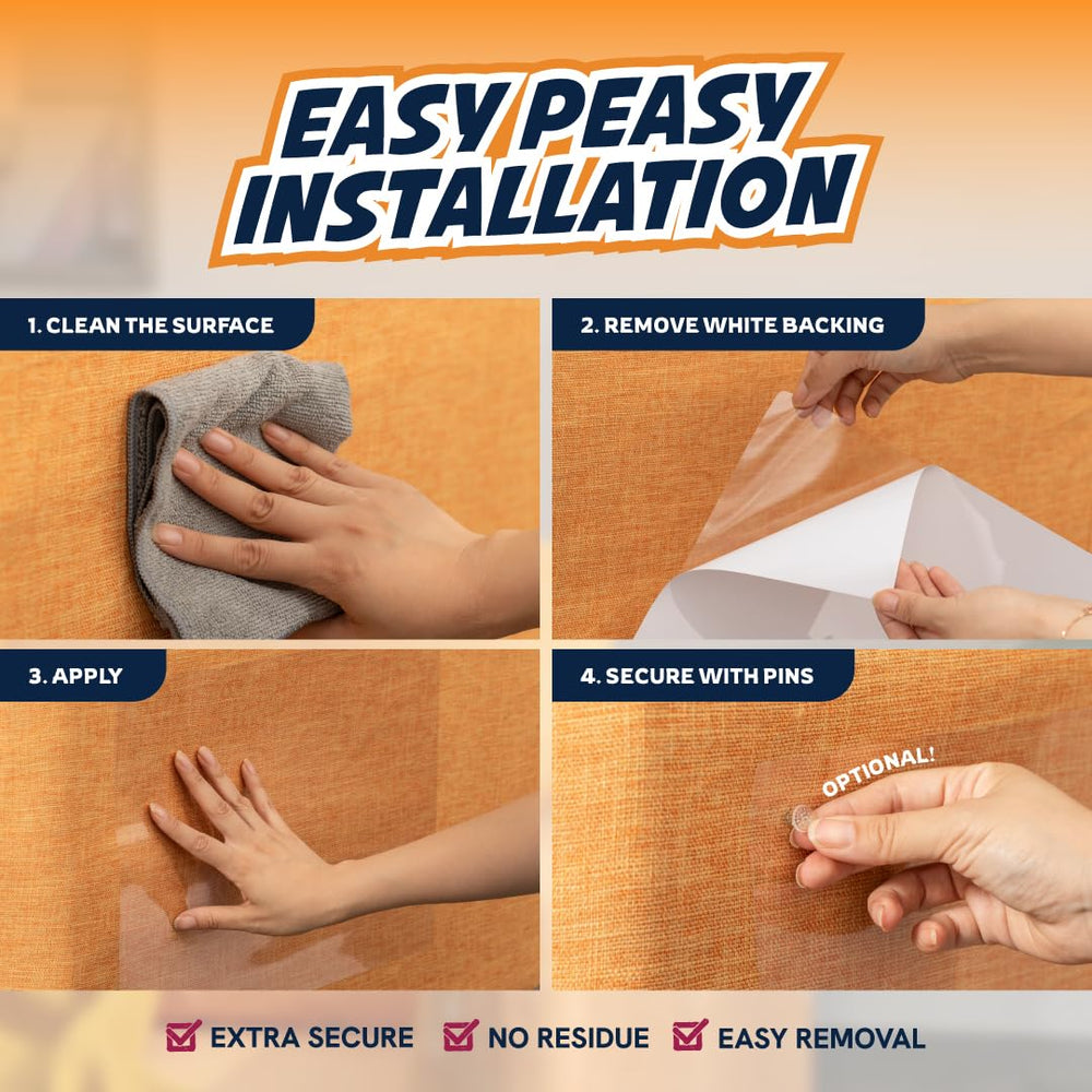 Panther Armor XL and Large sheets cover sofa sides for full protection.