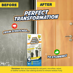 Panther Armor 4-roll set enables quick, clear installation for door and frame protection.