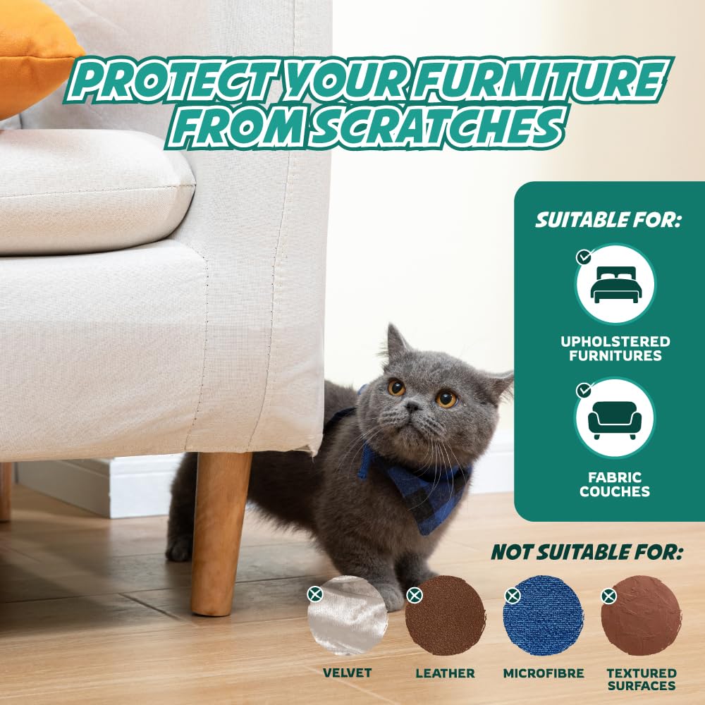 Panther Armor clear surface protector tape blends with upholstery for invisible protection