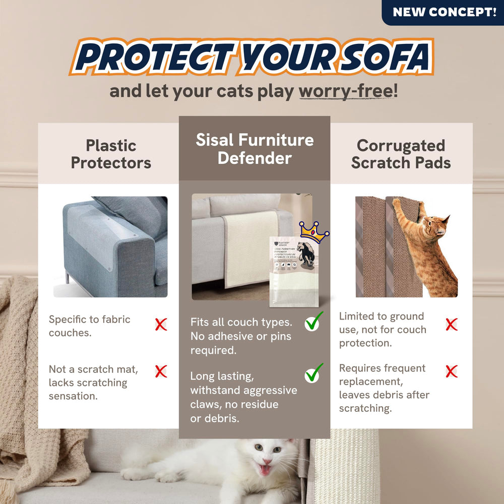 Panther Armor couch protector velcro strap setup shows quick installation