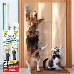 Panther Armor door protector roll application on a door frame for scratch protection