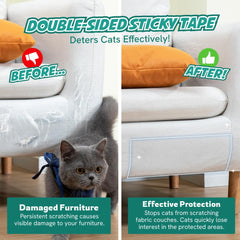 Panther Armor double-sided tape 4x20ft unrolled to cover long couch arms discreetly