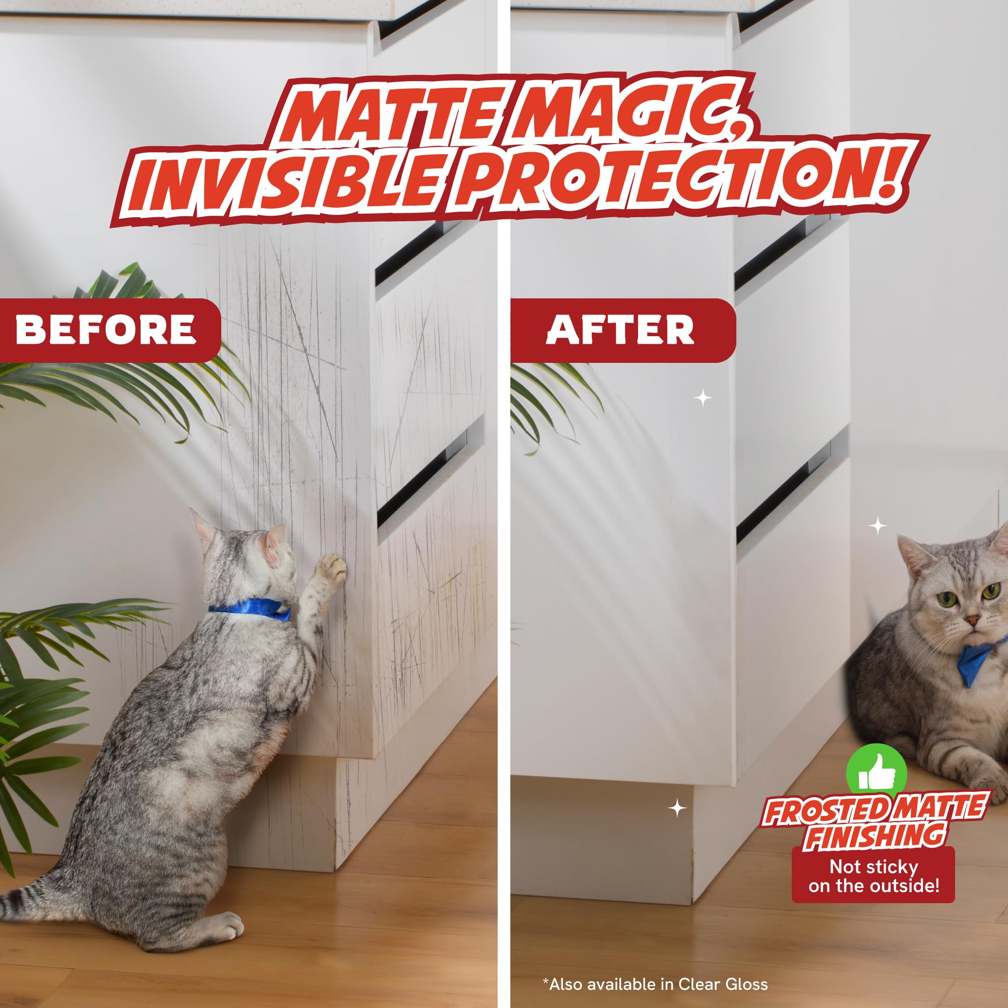 Panther Armor easy removal shows no residue after tape removal