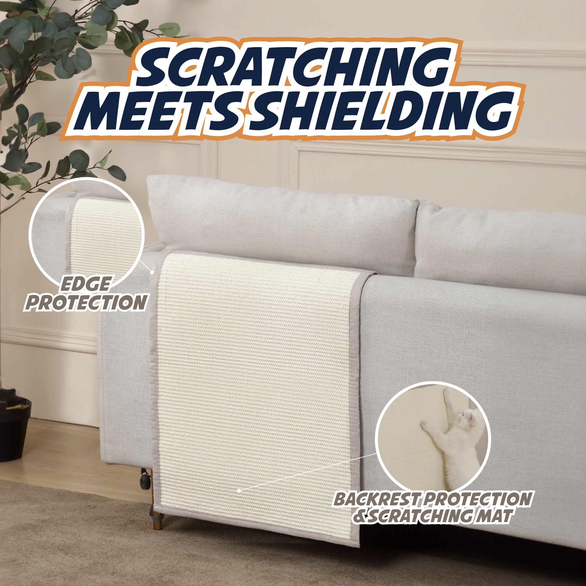 Panther Armor sisal cat scratch pad provides durable scratching surface