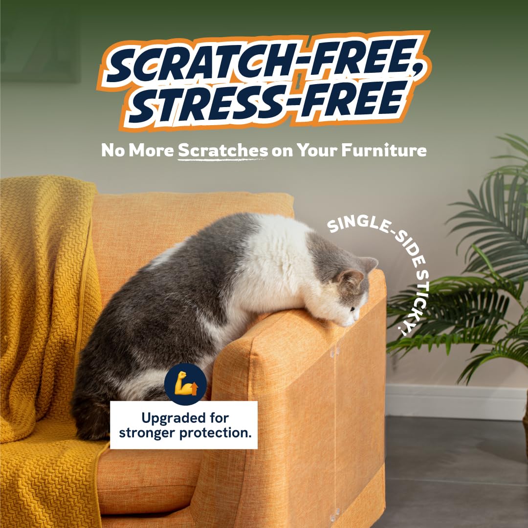 Panther Armor XL sheets cover sofa sides for durable claw protection.