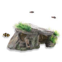 Paoleju aquarium cave rock decor provides a natural hideout for small fish