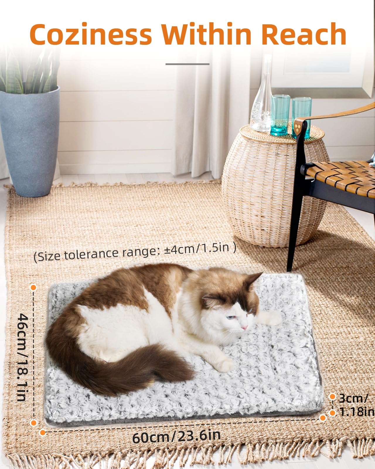 Papettly bed suitable for indoor and outdoor use in a cozy setup.