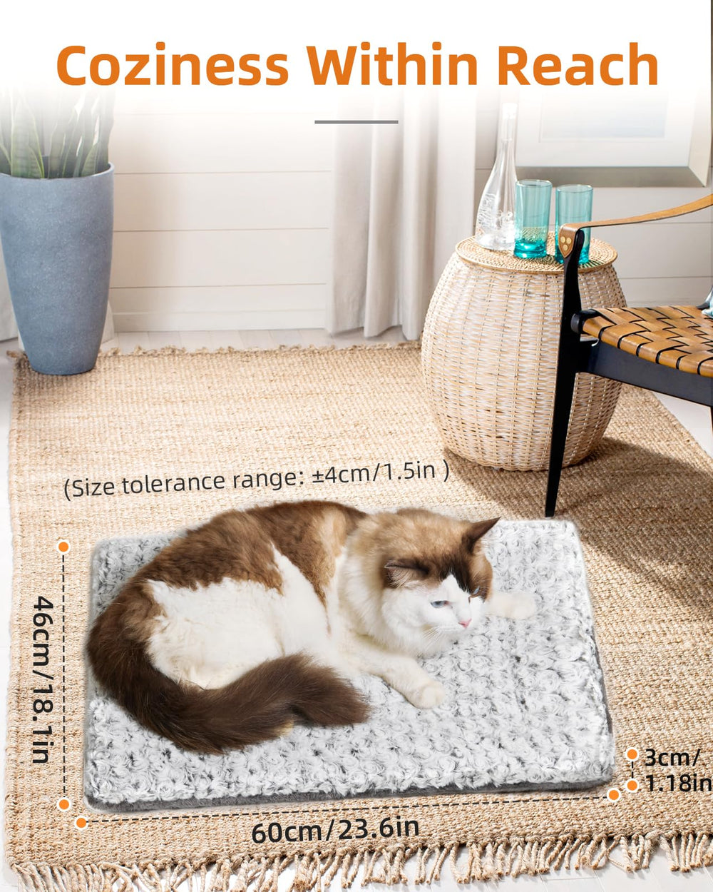 Papettly bed suitable for indoor and outdoor use in a cozy setup.