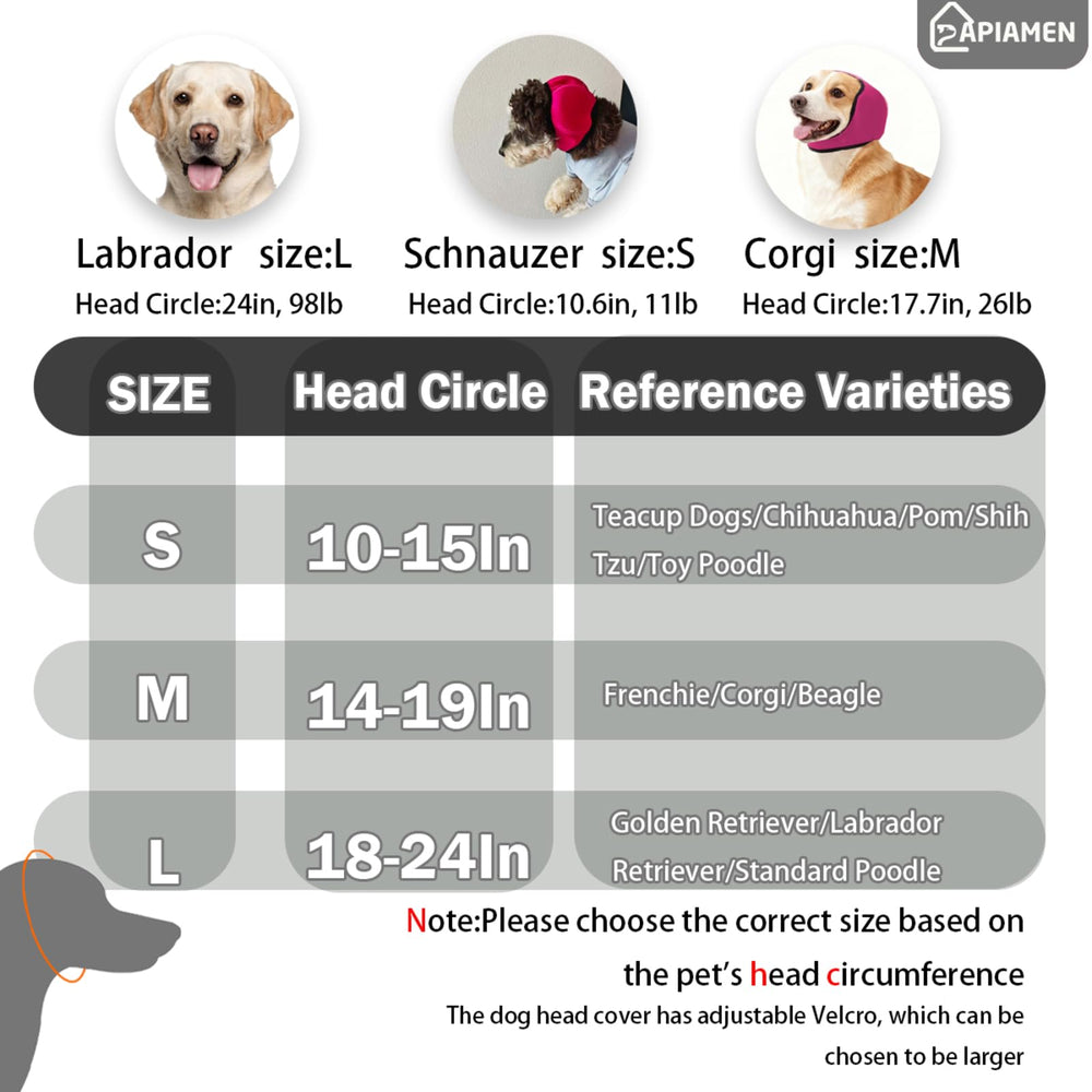PAPIAMEN dog ear muffs bath-time wear; splash-proof protection during grooming.