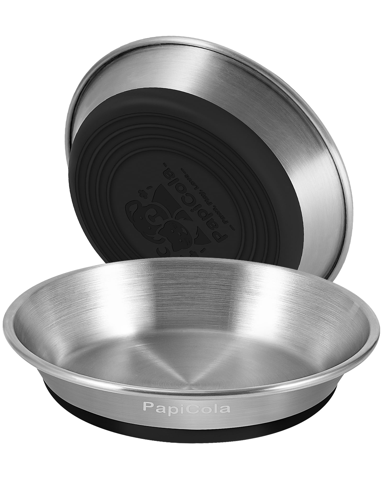 PapiCola stainless steel cat bowls overview highlighting durability and stability during meals