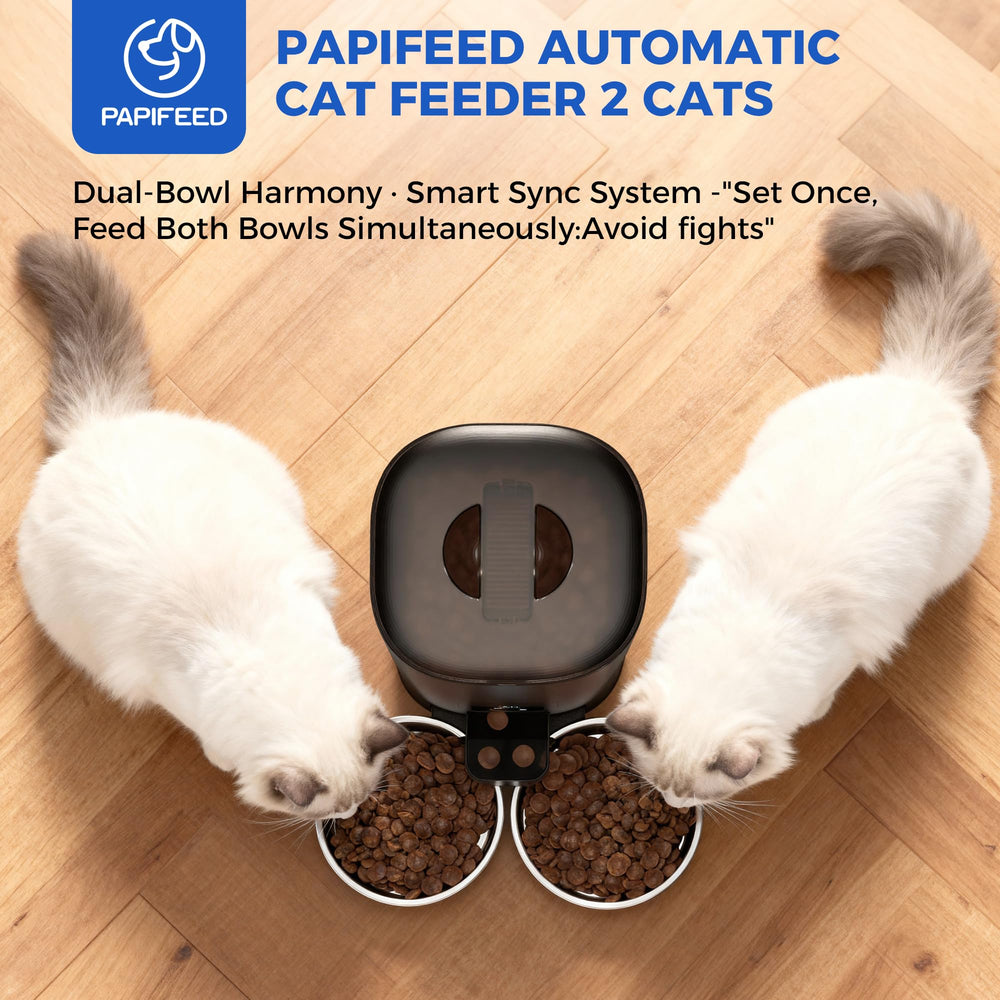 PAPIFEED 7L capacity hopper showing large storage for two pets.