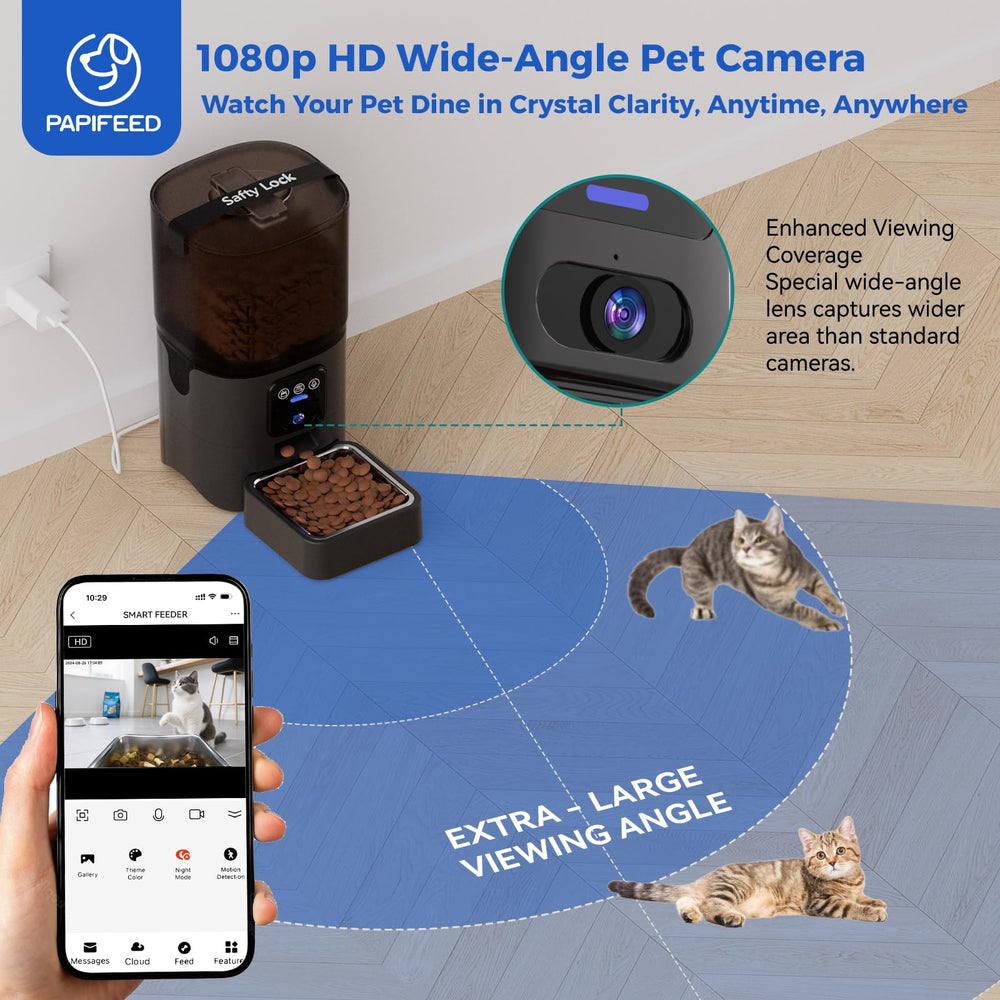 PAPIFEED Alexa compatibility offers hands-free feeding with voice commands.