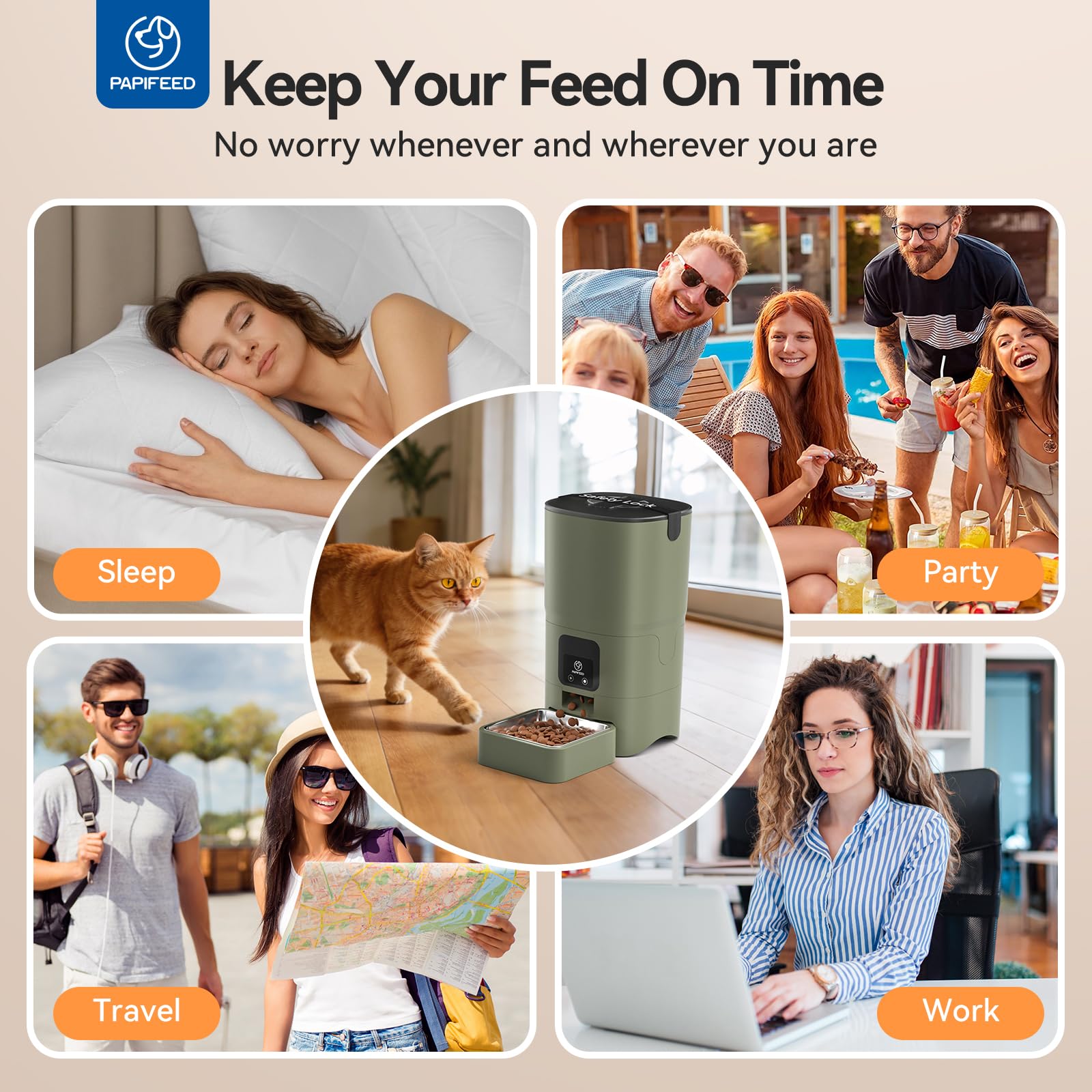 PAPIFEED stainless bowl supports hygienic, easy-clean meals.